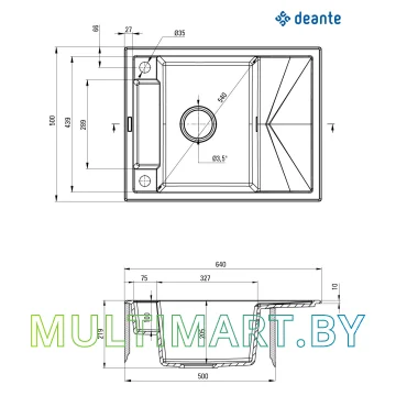 Кухонная мойка Deante Magnetic ZRM N11A картинка 2